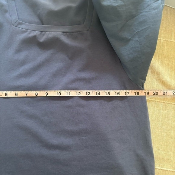 Women's LC Lauren Conrad Squareneck Lace Volume Sleeve Blouse Size Medium - Picture 6 of 9